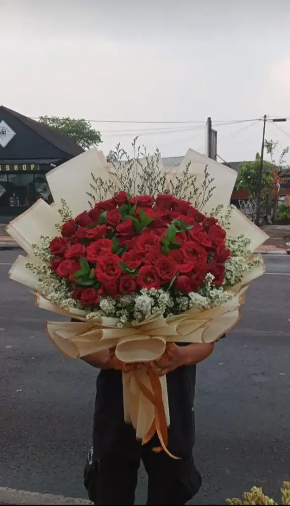 Buket bunga mawar cimahi bandung ready