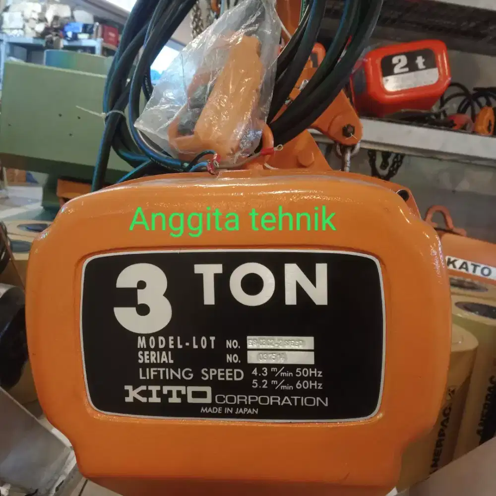 Chain hoist electric Kito 3 ton x 6 meter