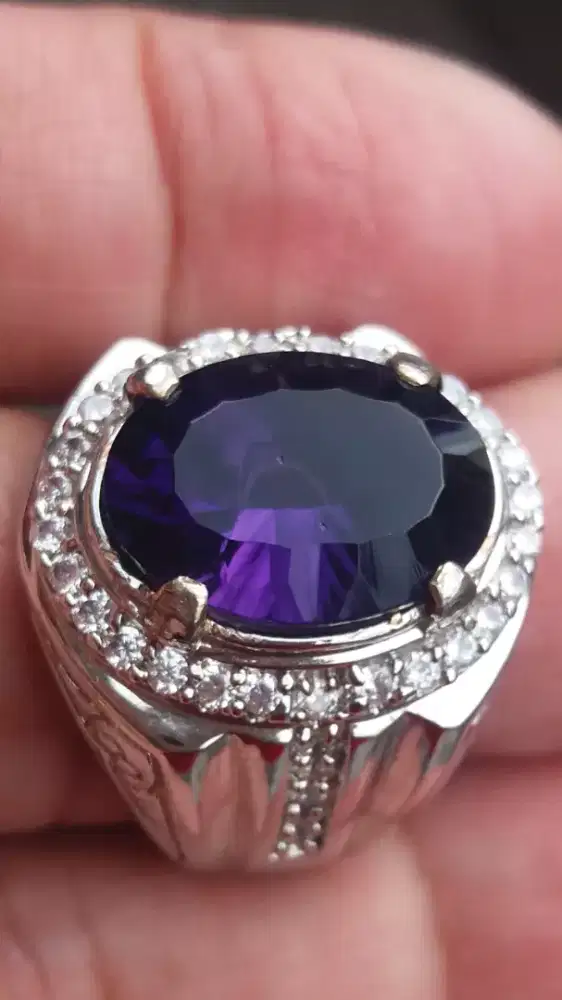 Jual Batu Cincin Dark Purple Kecubung CuttMixed Istimewa Top