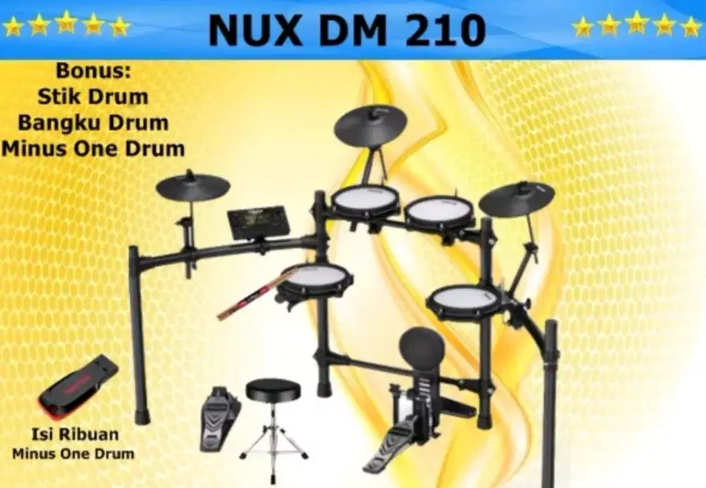 Drum Elektrik NUX DM210/ DM 210/ DM-210 Original dan Garansi Paket 2