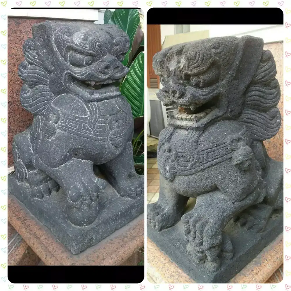 Patung batu sepasang singa,Samsi
