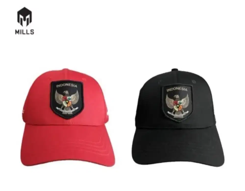 Topi timnas Indonesia merk Mills