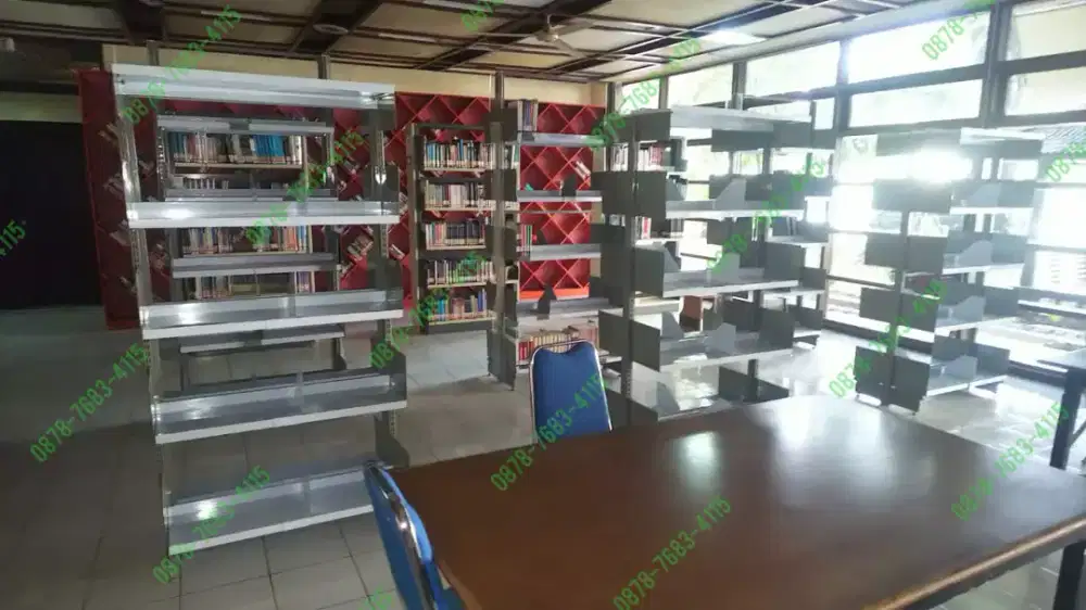 Rak Buku Perpustakaan Modern