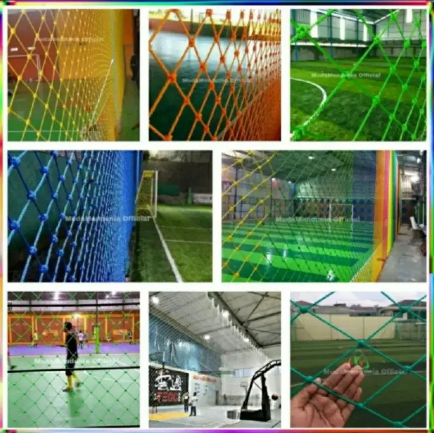 Jaring Futsal PE 3mm mandi bola/badminton/basket/volley rajutan tangan