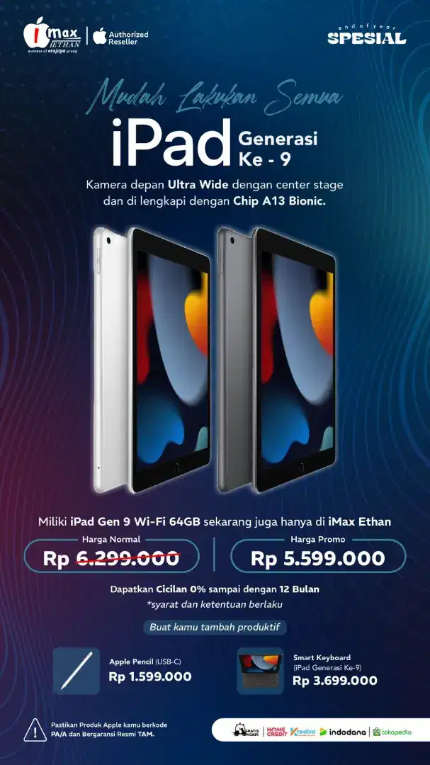 PROMO Ipad gen9  Wi-Fi 64gb new promo