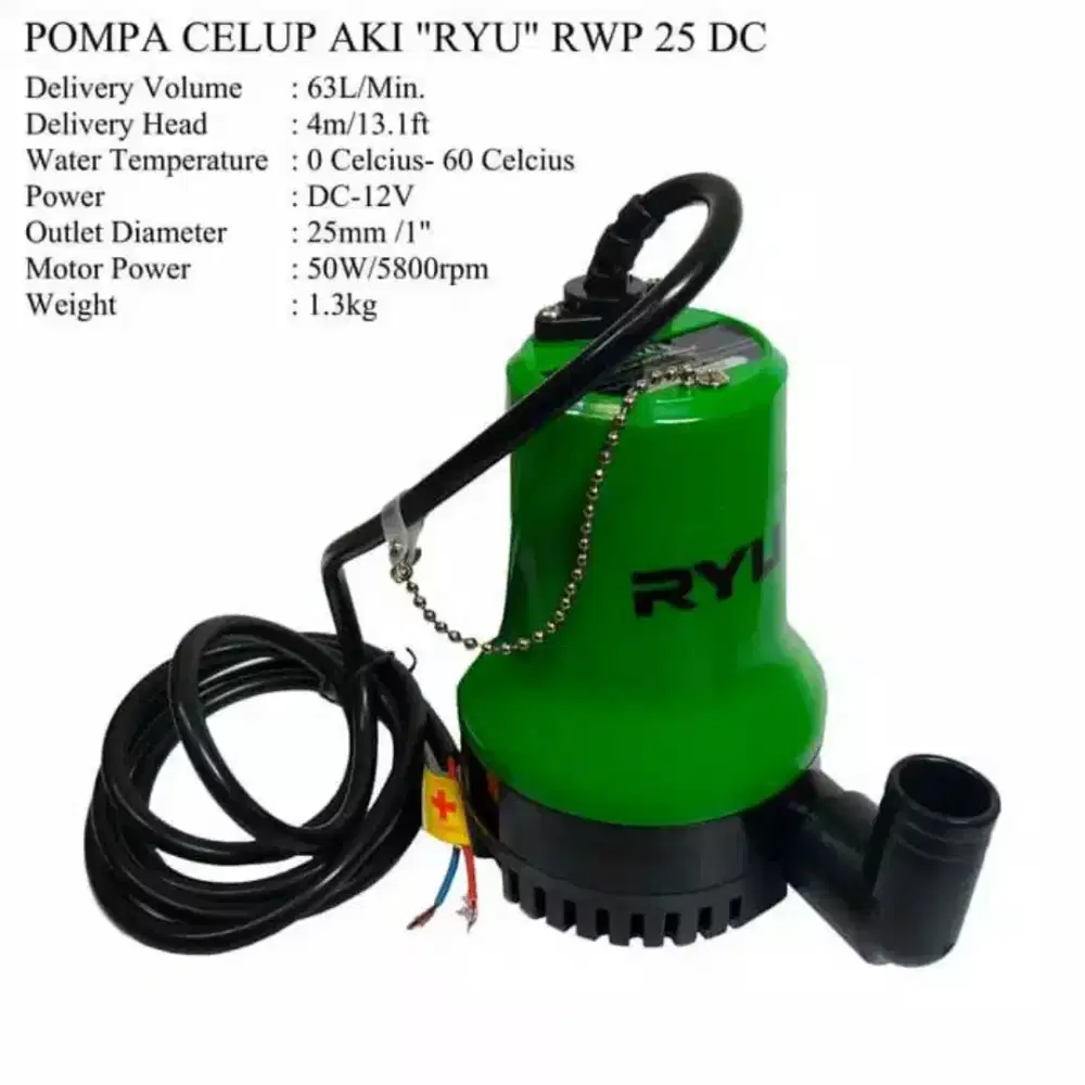 Pompa Air Celup DC 12V (Gojek)