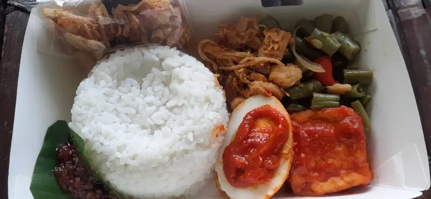 Nasi kotak, rice box malang, jajanan rapat, nasi kotak murah