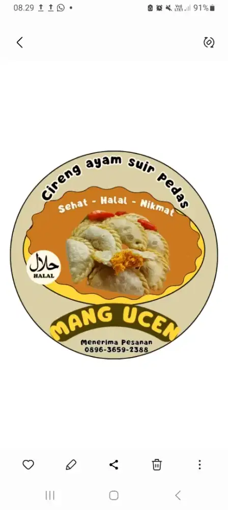 Cireng isi ayam suir pedas manis..