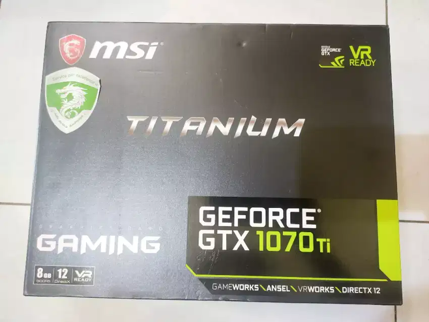 MSI GTX 1070 Ti TITANIUM 8GB DDR5
