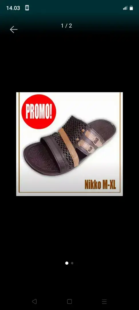 Sandal selop coklat murah sandal karet bagus