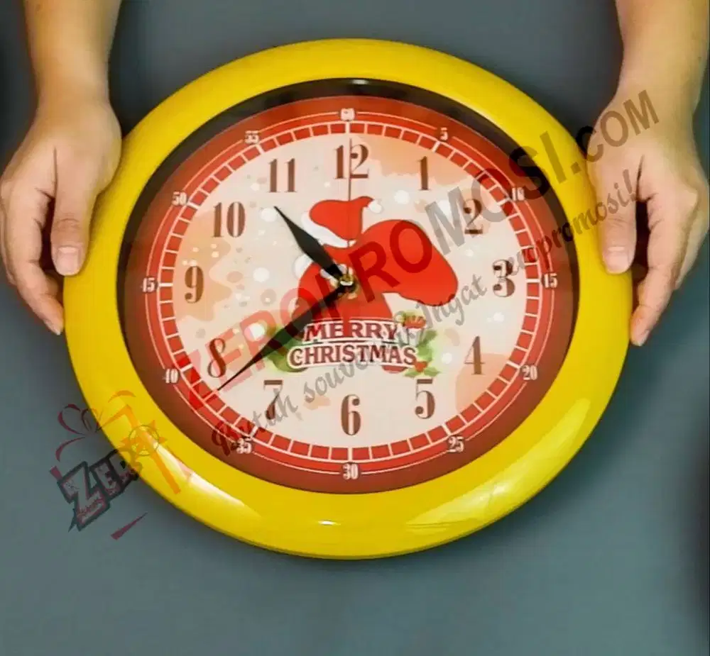 Souvenir jam dinding Cetak custom natal