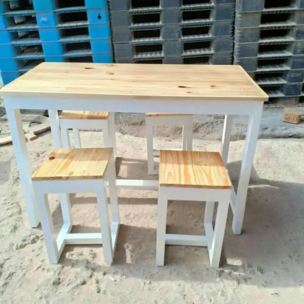 1 SET MEJA MAKAN | MEJA KAFE | MEJA RESTAURAN UK 120X60X75CM