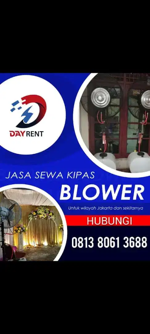 Sewa kipas blower mistycool