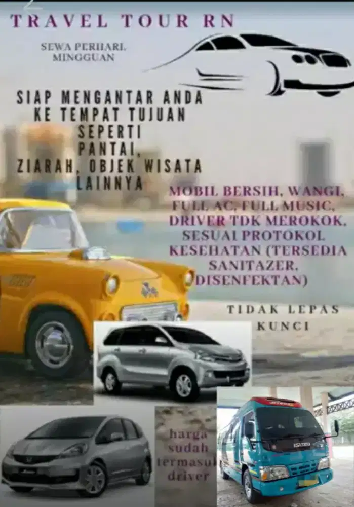 Rental mobil + sopir