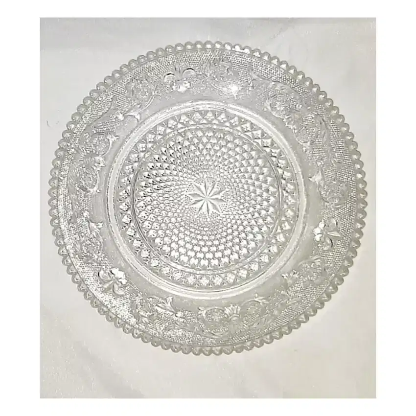 Mangkok kaca kristal besar motif ukiran