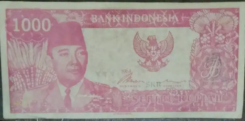 Uang Soekarno Seribu  Rupiah Edisi 1964