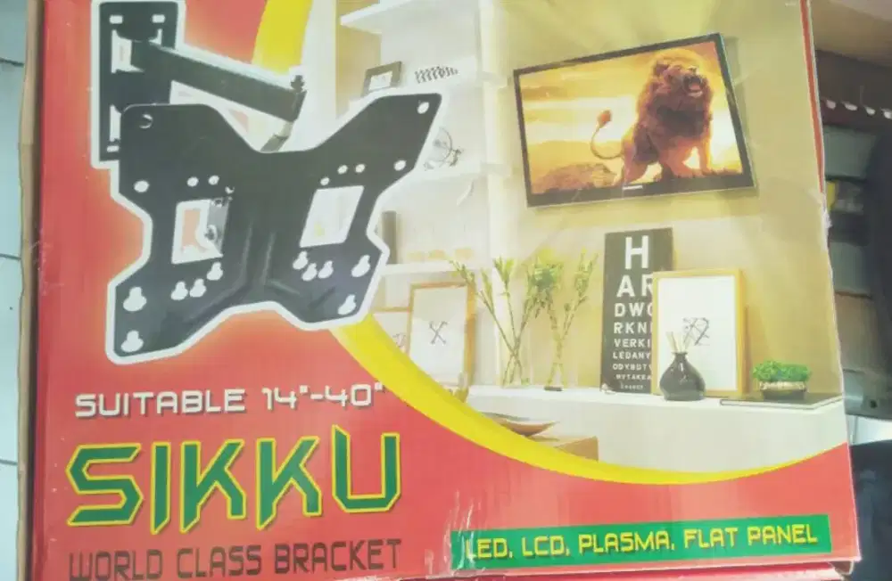 Bracket led tv swivel murah gratis pasang