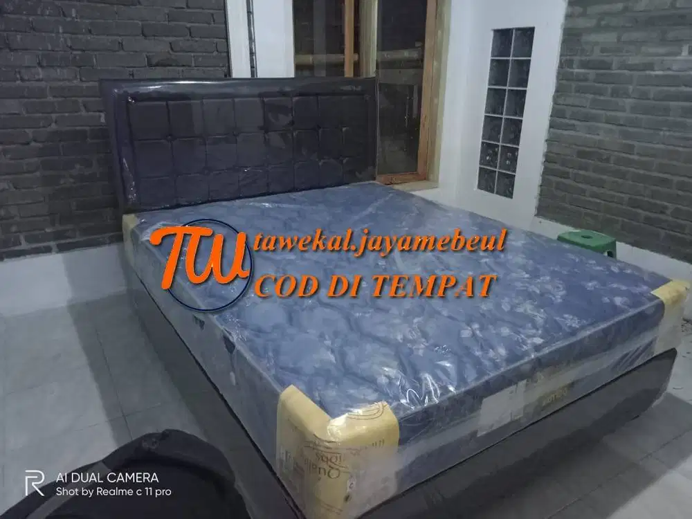 FUL SET SPRINGBED CENTRAL DELUXE GARANSI PEGAS 10 THN SET DIVAN