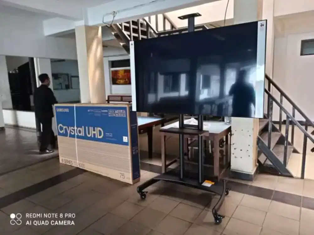 Bracket standing tv + pasang