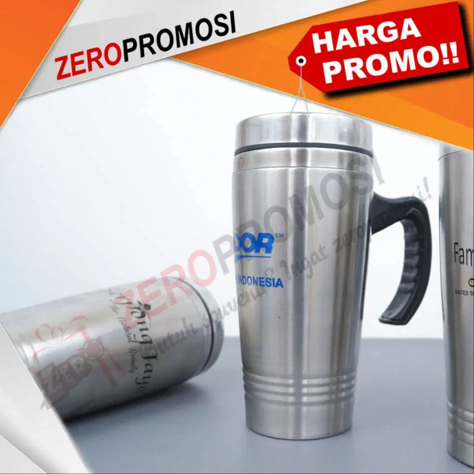 Souvenir Mug Stainless 3 Garis 450ml