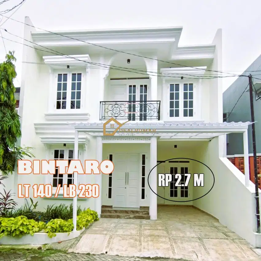 Rumah klasik modern area bintaro sek 3 dekat statiun krl pondok ranji