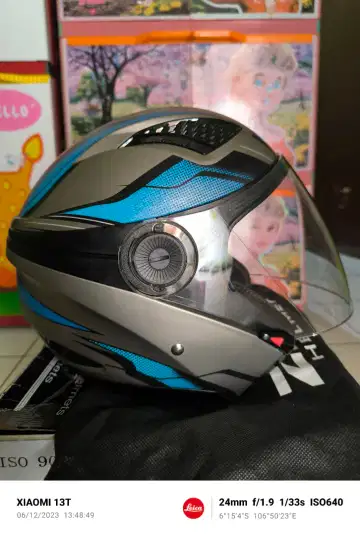 Helm zeus half 2024 face double visor