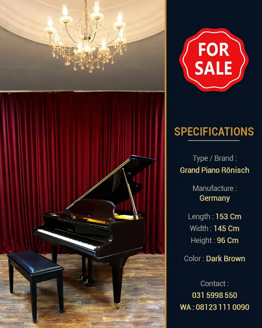 Jual Cepat Grand Piano RÖNISCH - Germany