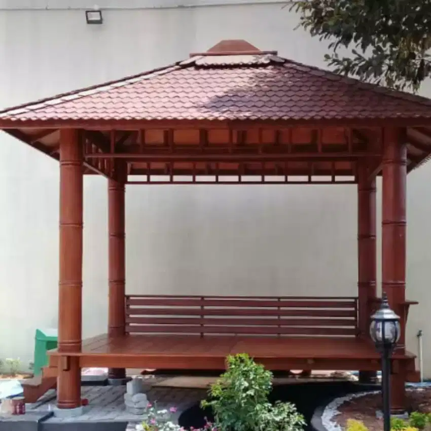 Gazebo minimalis ukuran 3mx2m