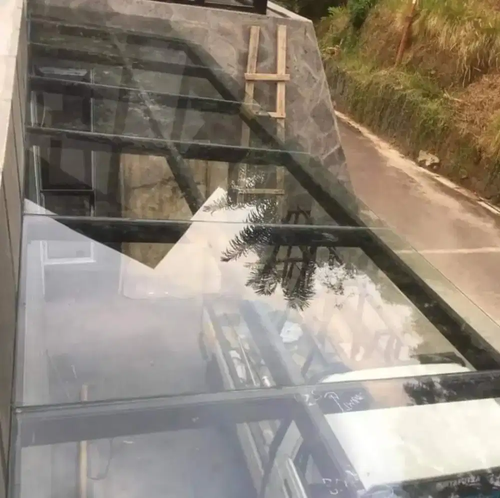 kanopi atap akrilik bening baru