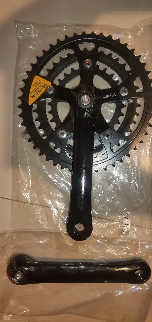 Crank Shimano MTB oval black biopace