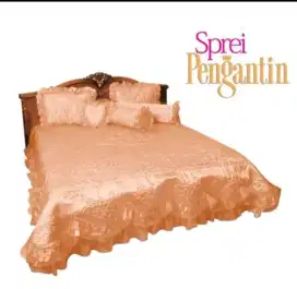 Sprei pengantin Harmonis peach 180×200