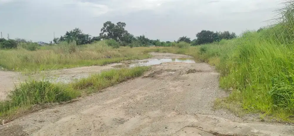 Di jual tanah di jalan raya propinsi lemah abang cikarang utara