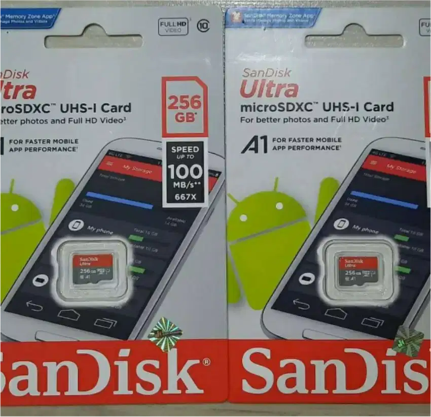 Bergaransi - Memori MicroSD Sandisk size 256 Gb - Micro-SD - Original