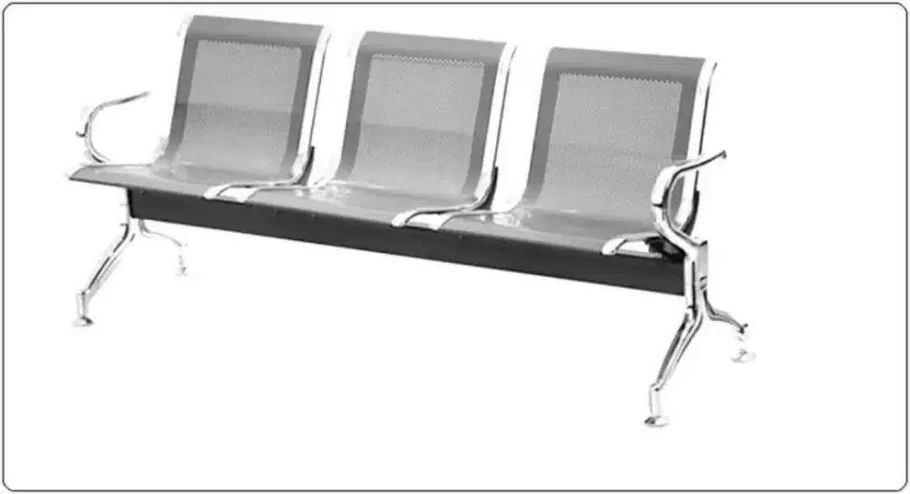 KURSI TUNGGU 3 SEAT STAINLESS
