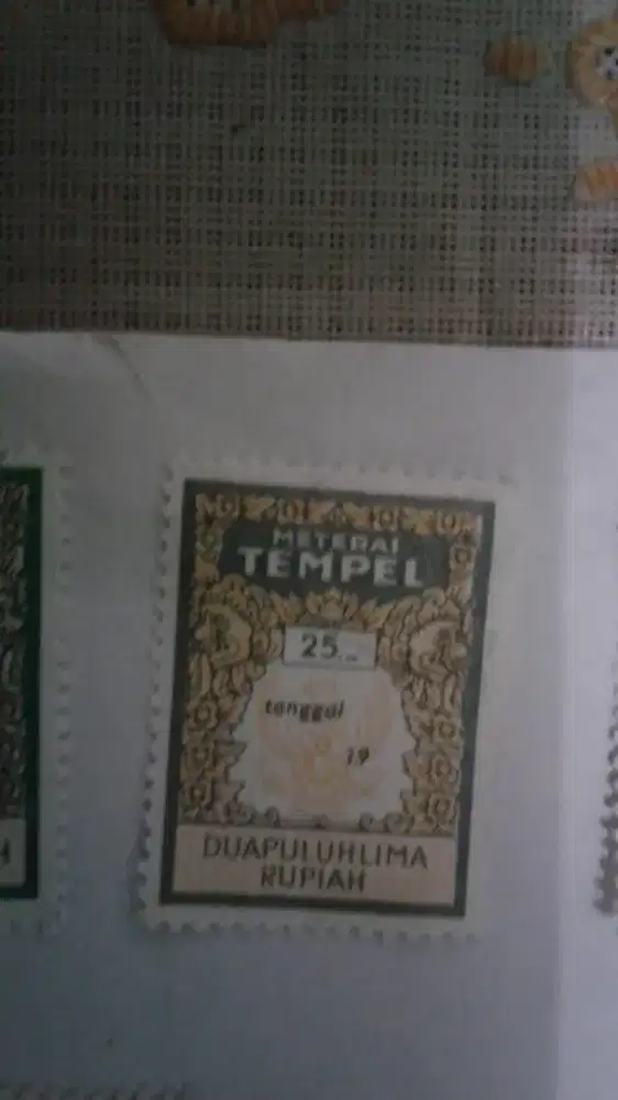 Materai 25 rupiah tahun 1976an-1980an