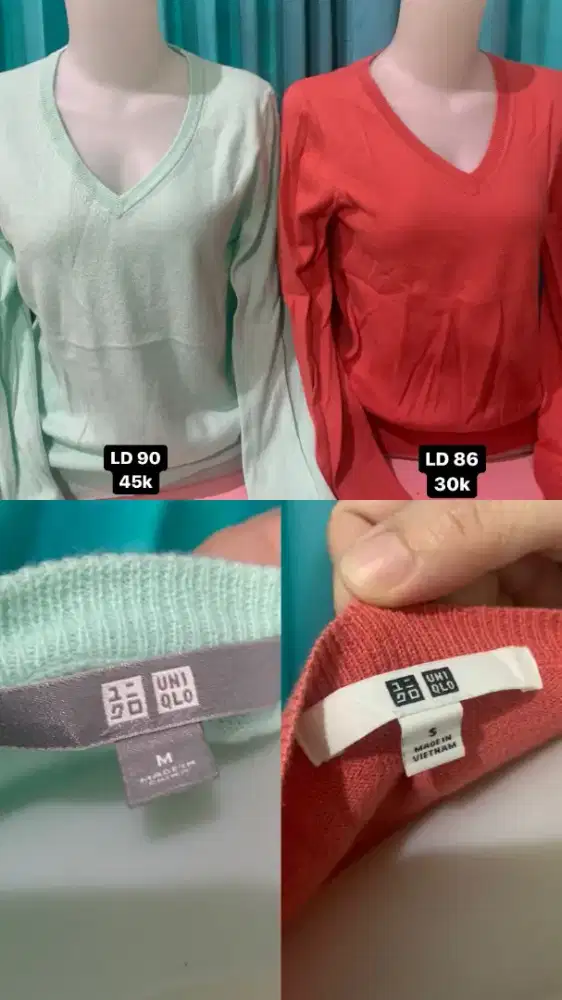 Cardigan dan Sweater Preloved Uniqlo, Gu