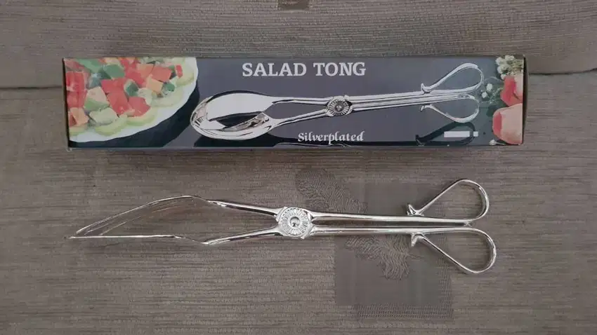 Cake Salad Tong/Capitan Makanan Sayuran Salad Kue Silver Plated Mewah