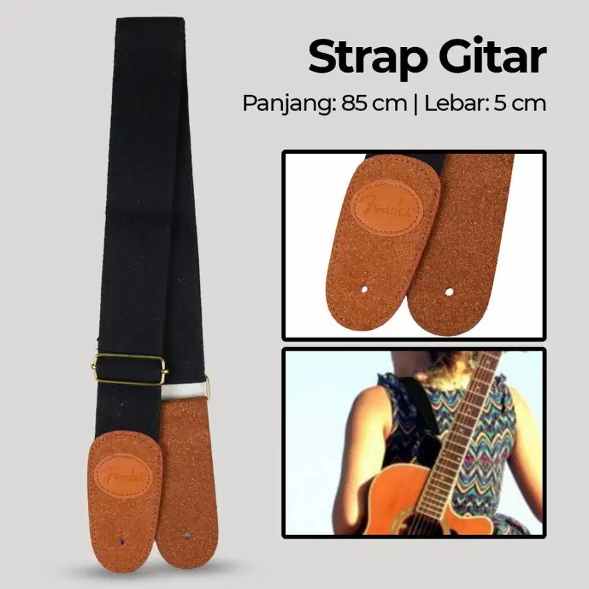 FNDR Tali Strap Gantungan Gitar Akustik Listrik Bass Guitar Acc Musik