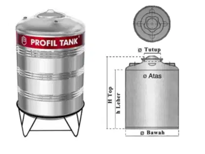 Tangki STAINLEES Steel PROFIL TANK3.900L
