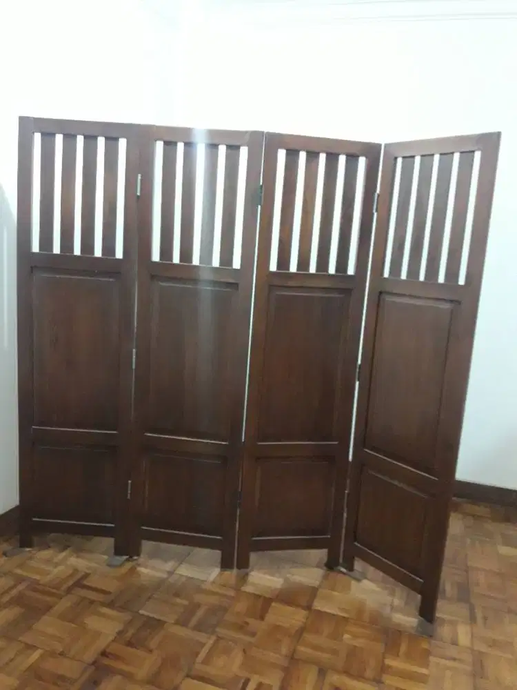 Partisi kayu jati,4x(50x190cm).35kg.