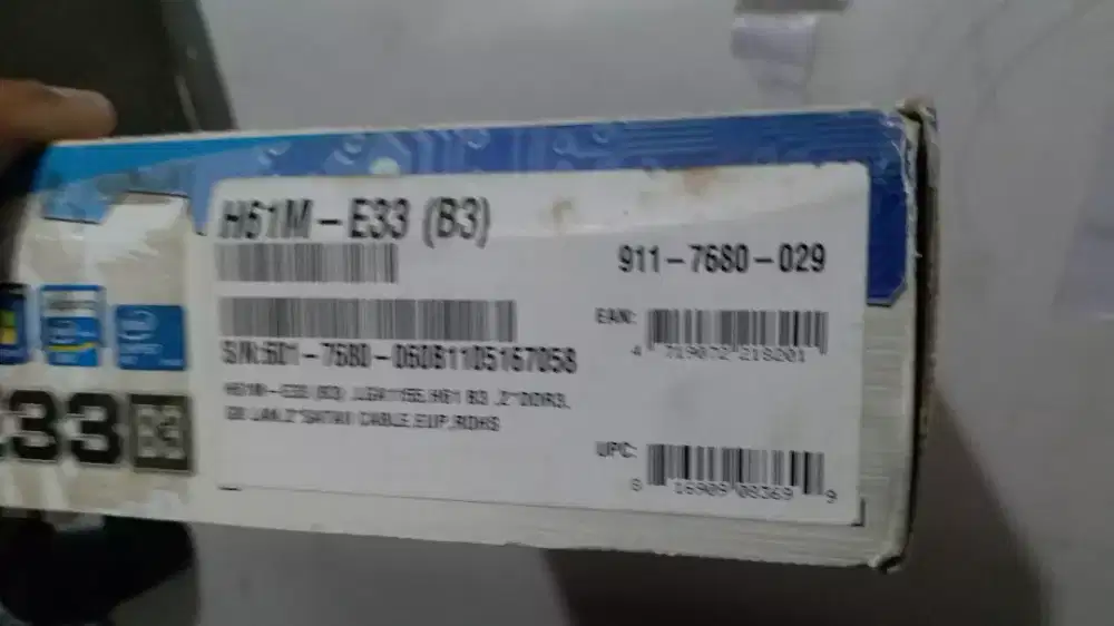 Motherboard  msi h61 E33 B3