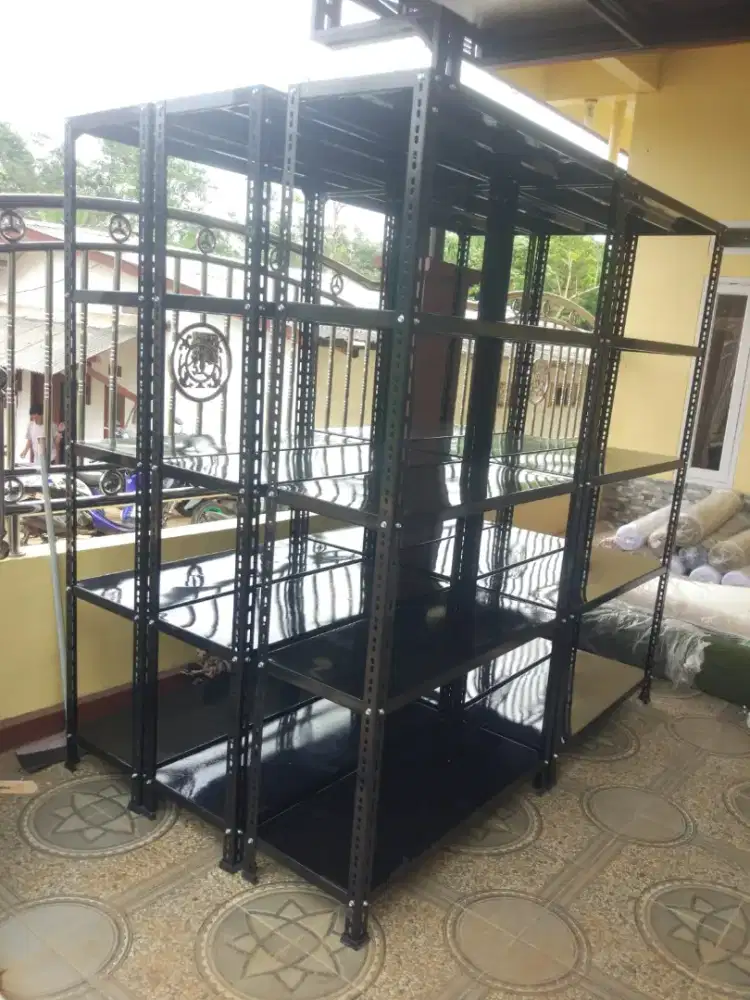 rak besi warna hitam mantap siap kirim
