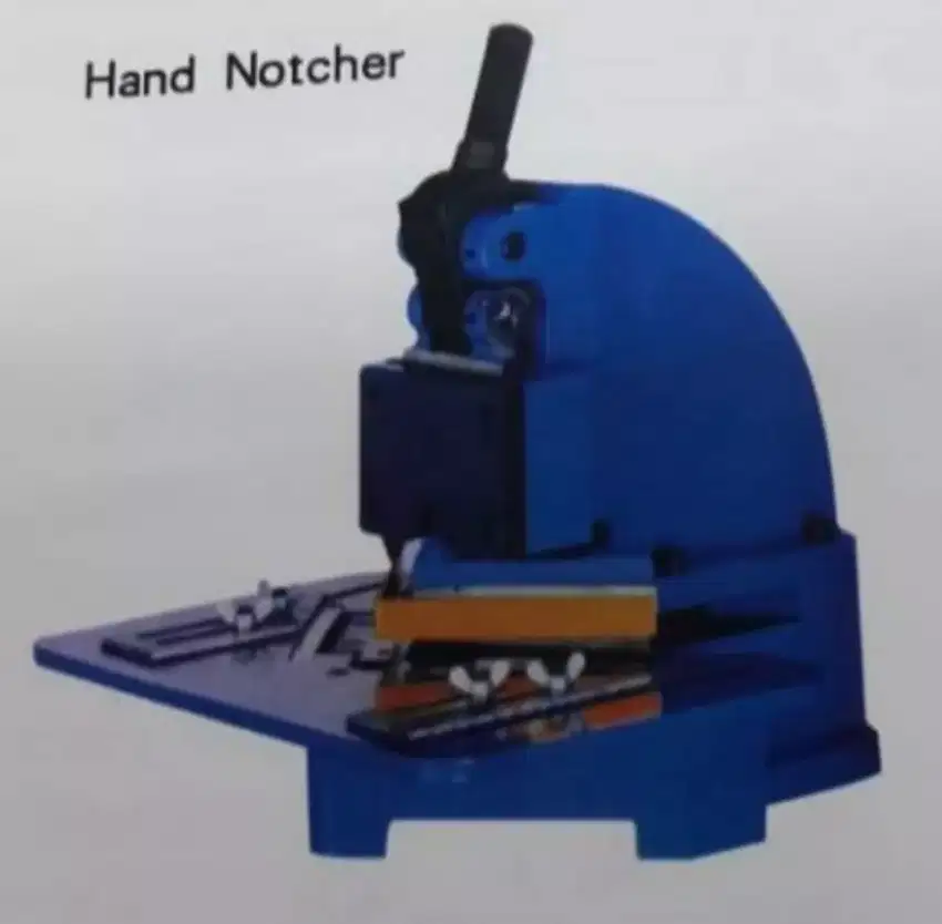mesin hand notch notcher notching potong pelat plat plate pojok siku