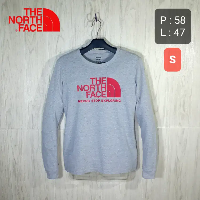 Baju TNF LP THE NORTH FACE Long Sleeve Sweatshirt Second Original