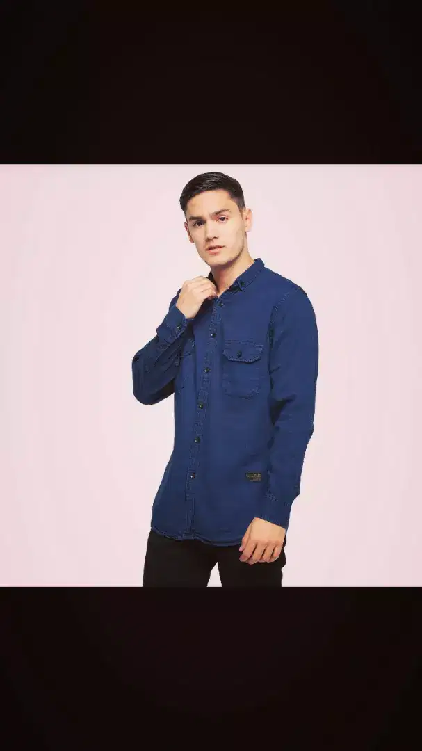 Kemeja denim panjang Number 61. COD Jakarta dan sekitarnya