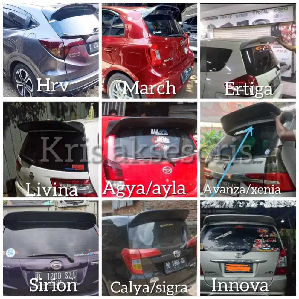 jual spoiler mobil sedan dan hatchback bahan fiberglass berkualitas