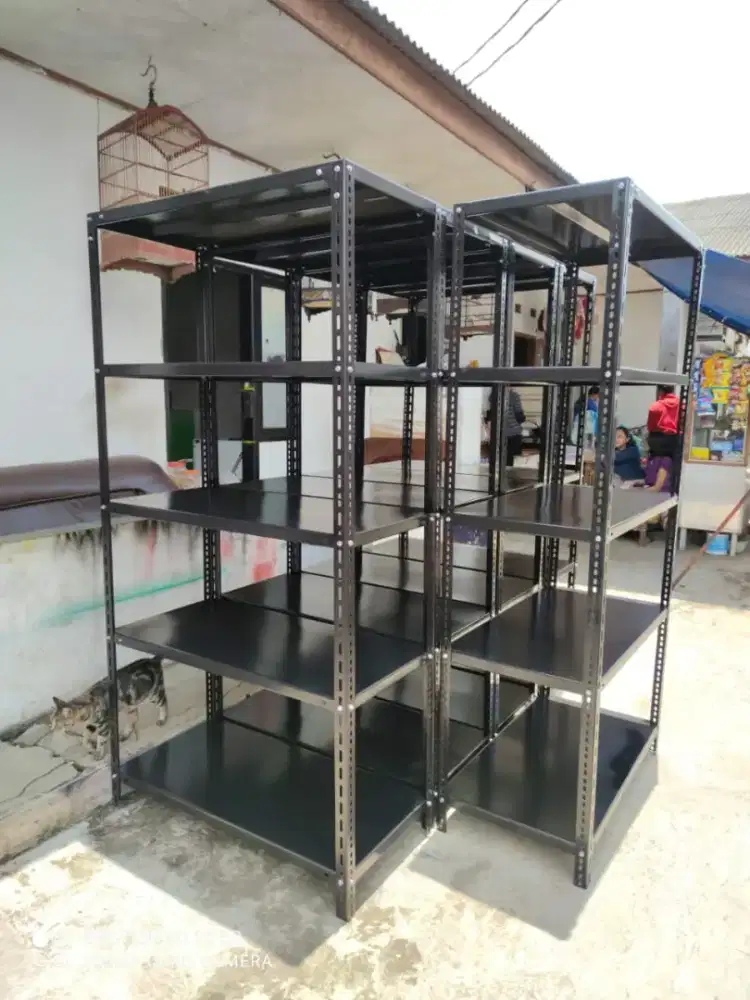 rak besi warna hitam siap kirim bandung