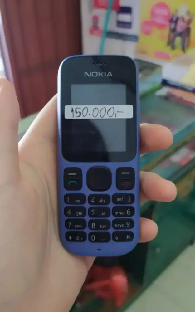 Hp Telpon Nelpon Handphone Jadul Nokia 100 Senter Original Bekas + Cas
