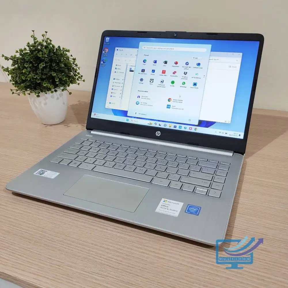 Laptop HP 14s Intel Celeron N4120 Ram 16GB SSD 256GB NVME Win 11 Ori