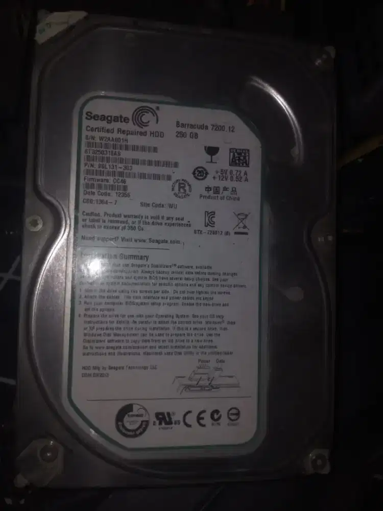 Hardisk kondisi rusak kami beli